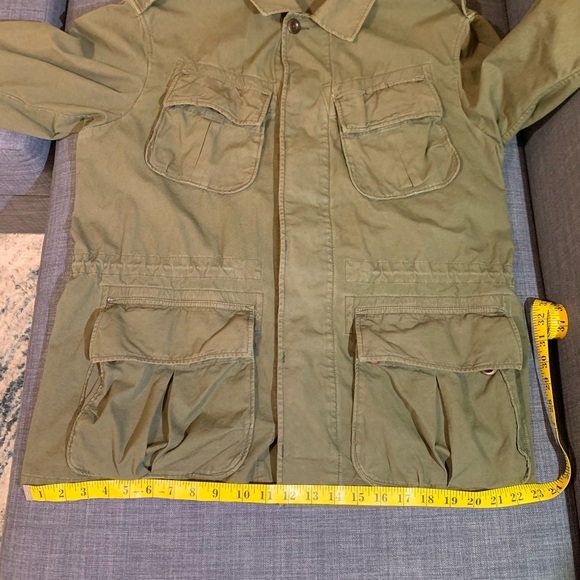 Men Polo by Ralph Lauren military style over shirt, fall jacket, size L - Picture 8 of 10